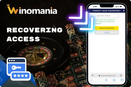 Recover access Winomania casino